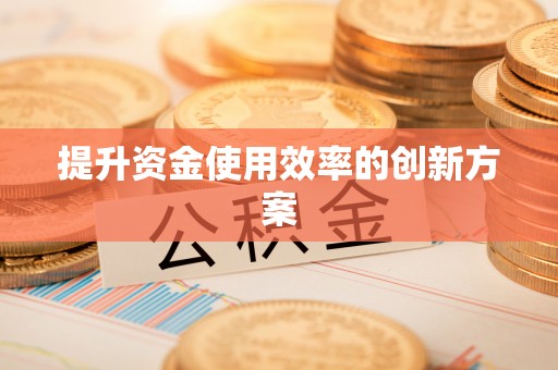江安提升资金使用效率的创新方案